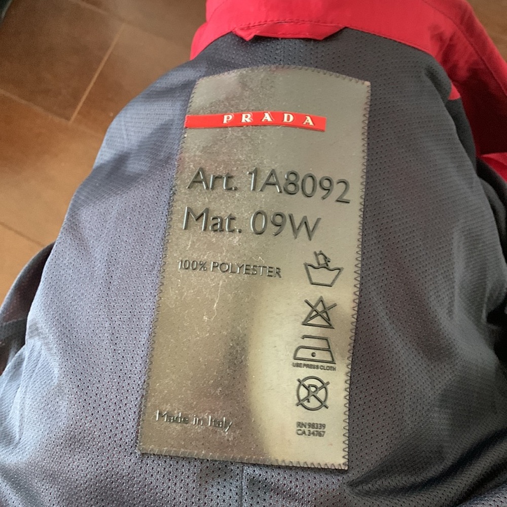 Prada Red Lightweight Button-Front Jacket - image 8